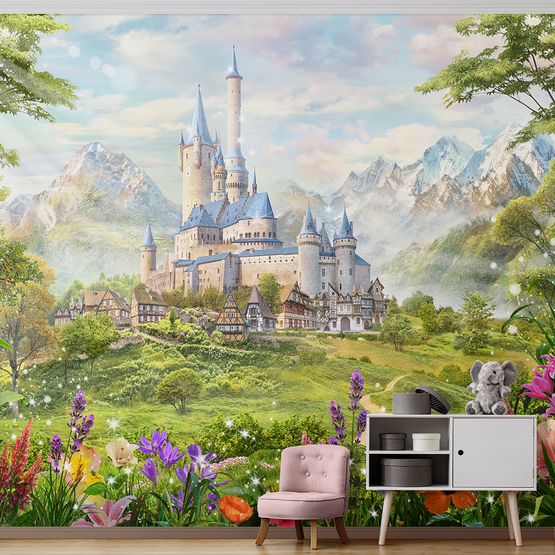 Панно Affresco Сказки AF687-COL1 2x2,68 м фото в интерьере