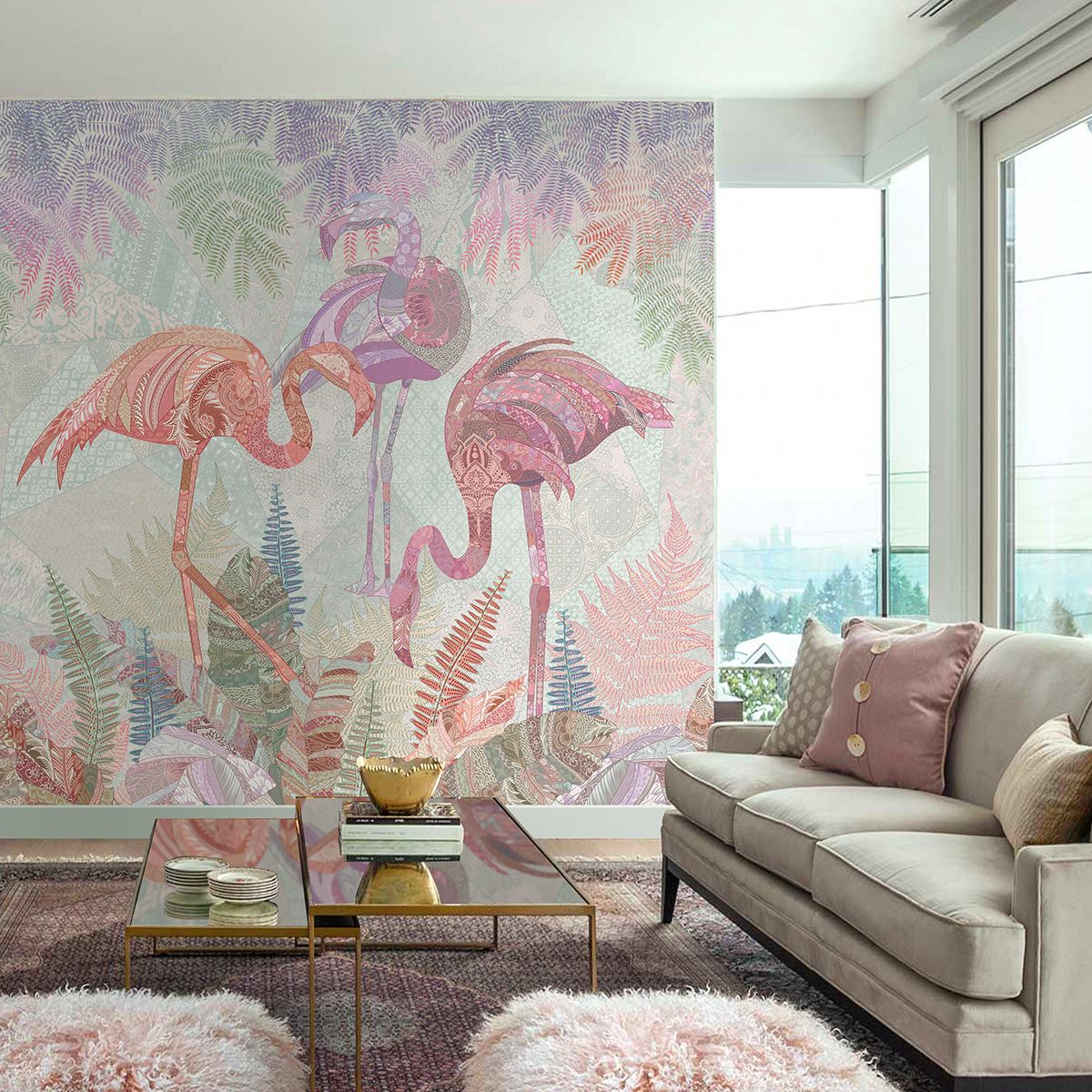 Панно Affresco Trend Art AK474-COL3 2x2,01 м фото в интерьере