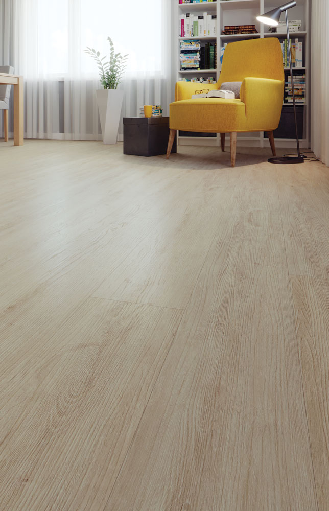 Кварцвиниловый SPC ламинат Arbiton Liberal Дуб Portland CL 106 1220×229×4.5 фото в интерьере