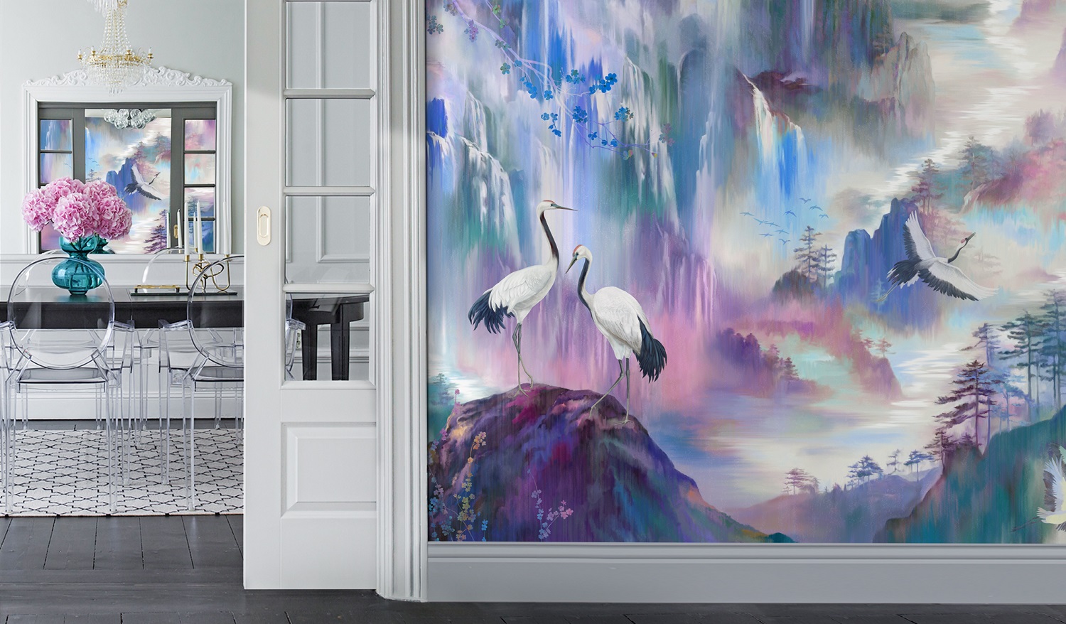 Панно Affresco Exclusive AB301-COL1 2x4,02 м фото в интерьере