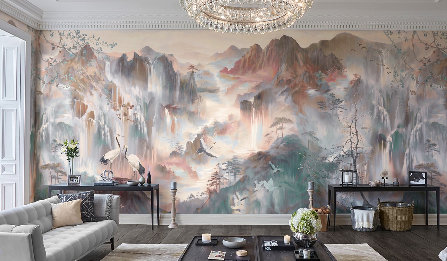 Панно Affresco Exclusive AB301-COL4 2x4,02 м фото в интерьере