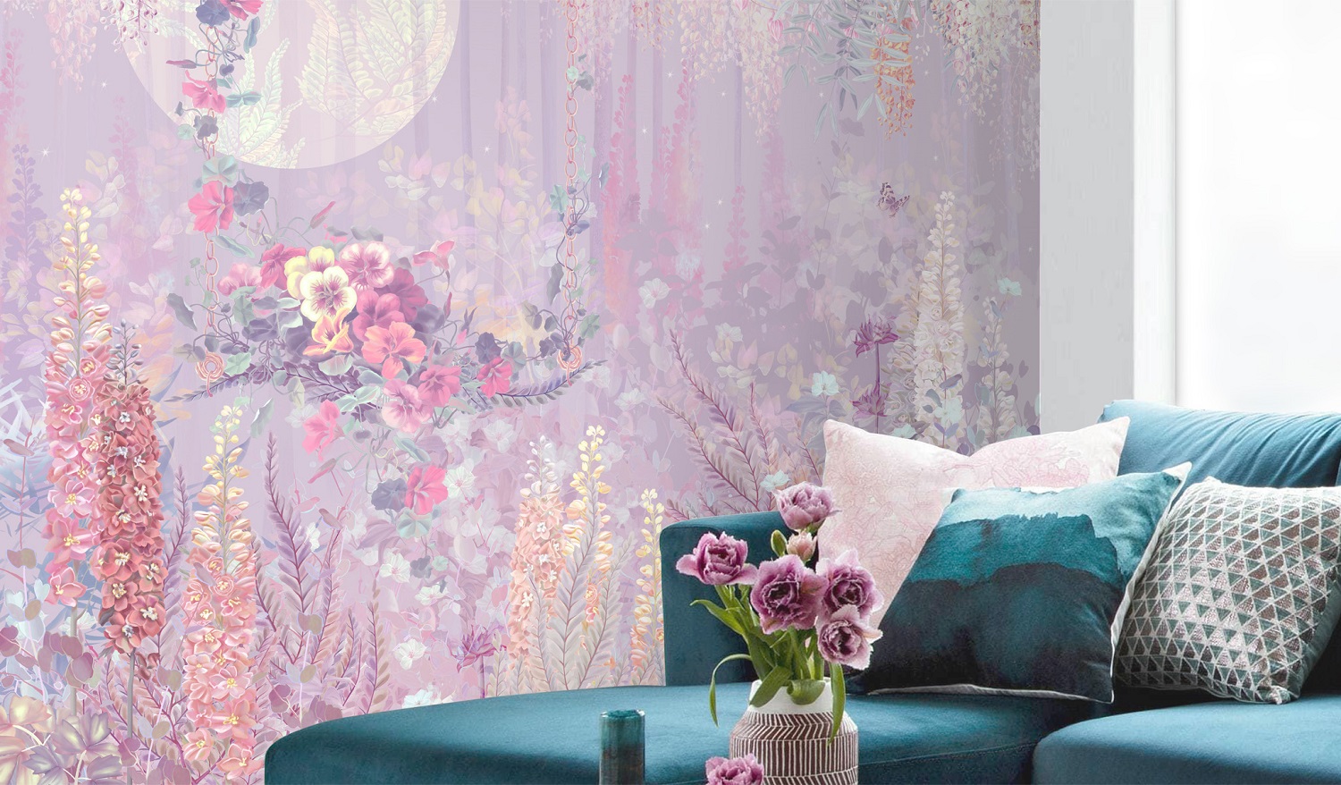 Панно Affresco Exclusive AB304-COL6 2x4,69 м фото в интерьере