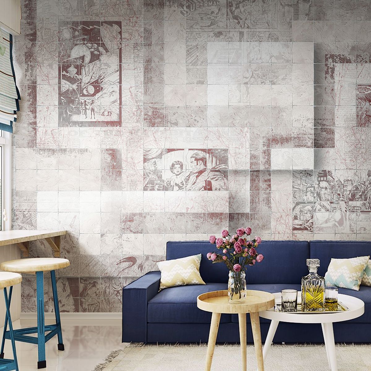 Панно Affresco Re-Space ID113-COL2 2x3,35 м фото в интерьере