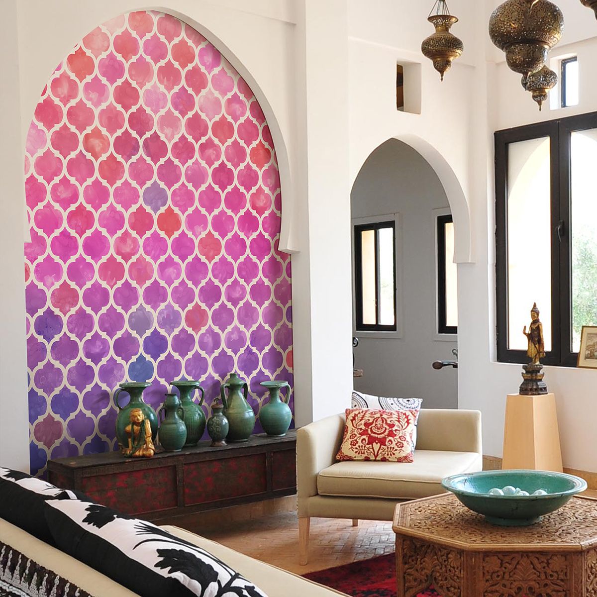 Панно Affresco Re-Space DP72-COL2 2x2,68 м фото в интерьере