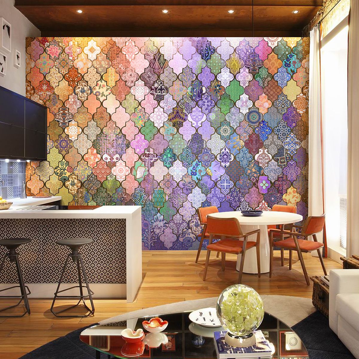 Панно Affresco Re-Space IV110-COL2 2x2,68 м фото в интерьере