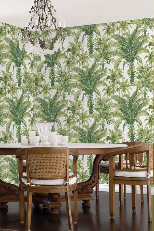 Обои KT Exclusive Charleston Palm Trees CN30704 фото в интерьере
