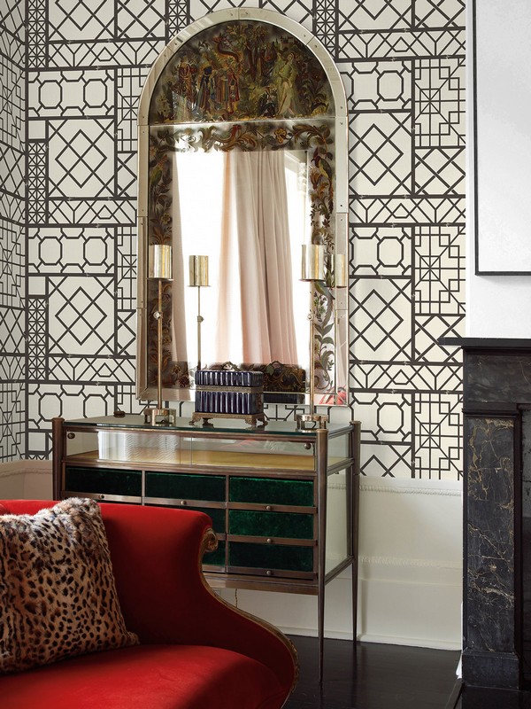 Обои KT Exclusive Charleston Lattice CN31300 фото в интерьере