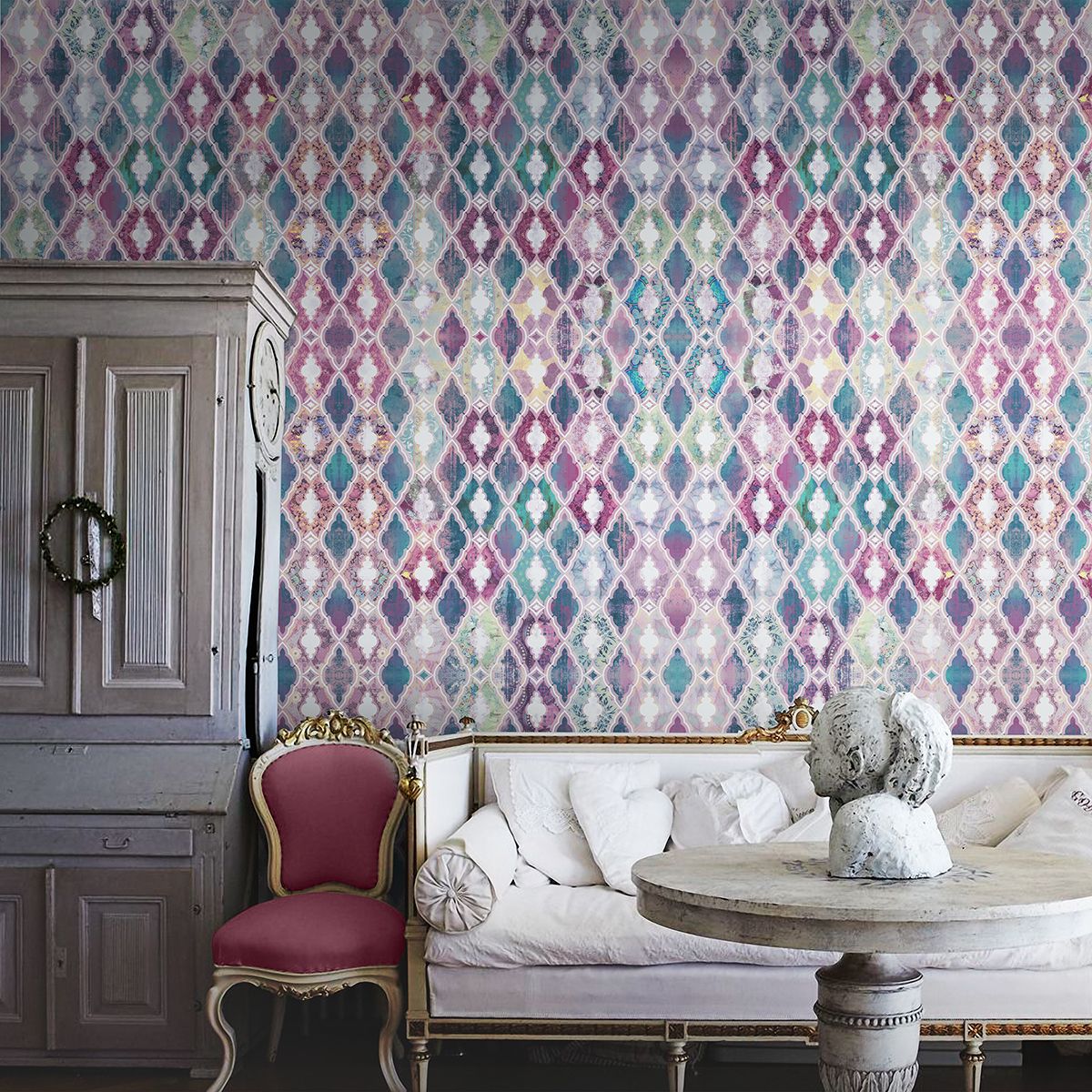 Панно Affresco Re-Space DG116-COL1 2x2,68 м фото в интерьере