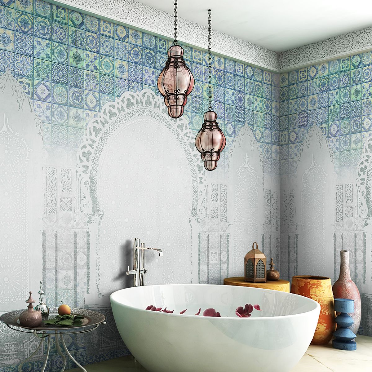 Панно Affresco Re-Space ID89-COL3 2x2,68 м фото в интерьере