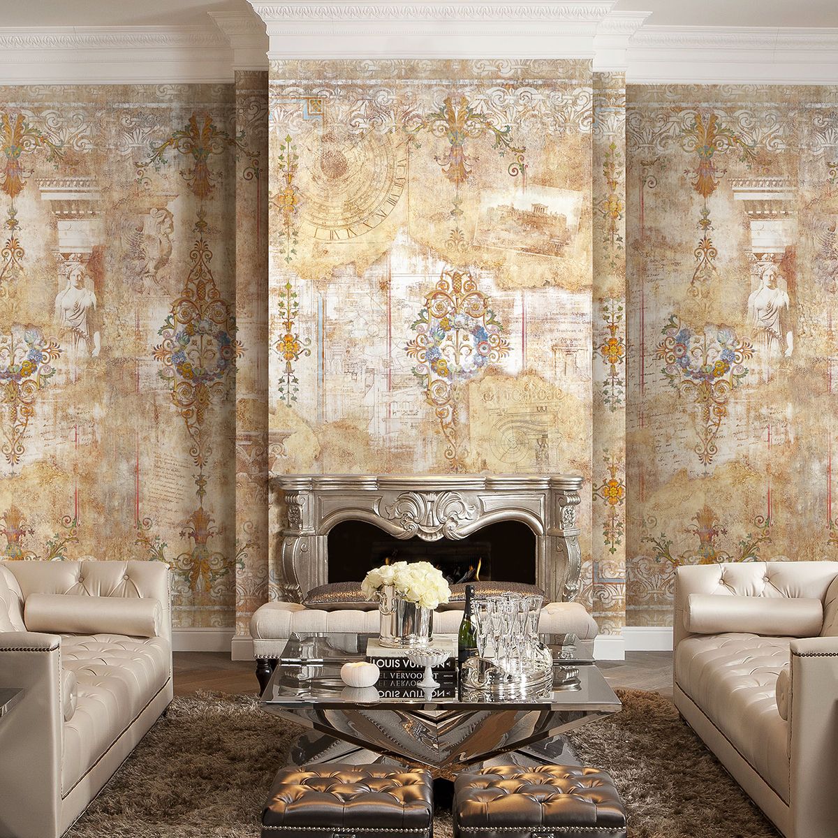 Панно Affresco Re-Space MT70-COL1 2x2,68 м фото в интерьере