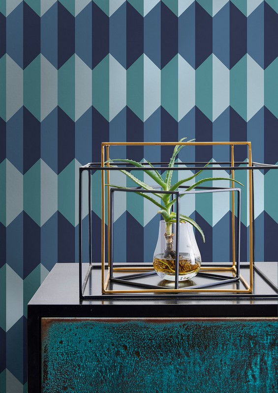 Обои KT Exclusive Charleston Hexagons CN31802 фото в интерьере