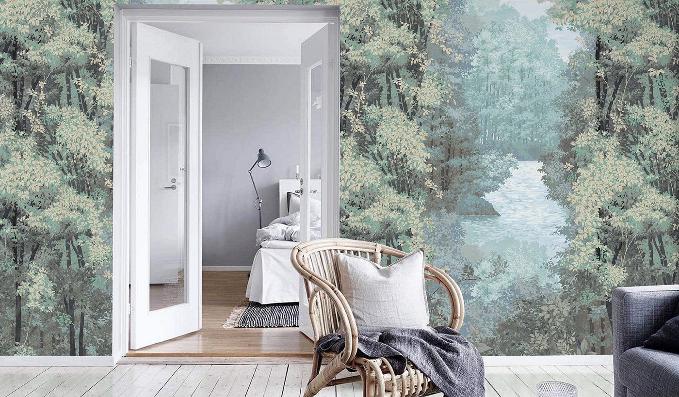 Панно Affresco Atmosphere AF523-COL4 2x2,01 м фото в интерьере