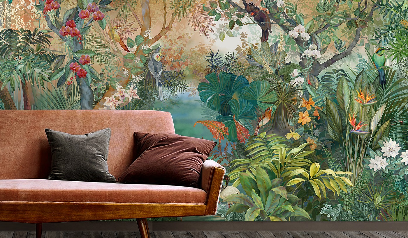 Панно Affresco Atmosphere AF510-COL1 2x3,35 м фото в интерьере