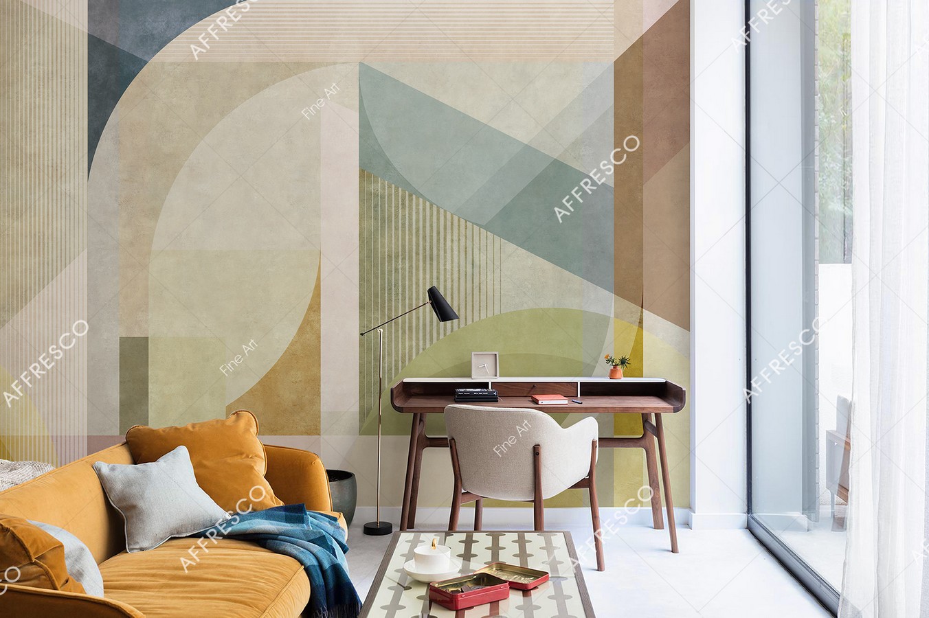 Панно Affresco Fine Art RE882-COL1 2x2,68 м фото в интерьере