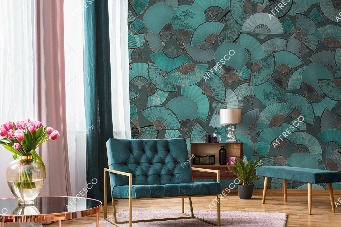 Панно Affresco Fine Art RE935-COL3 2x2,01 м фото в интерьере