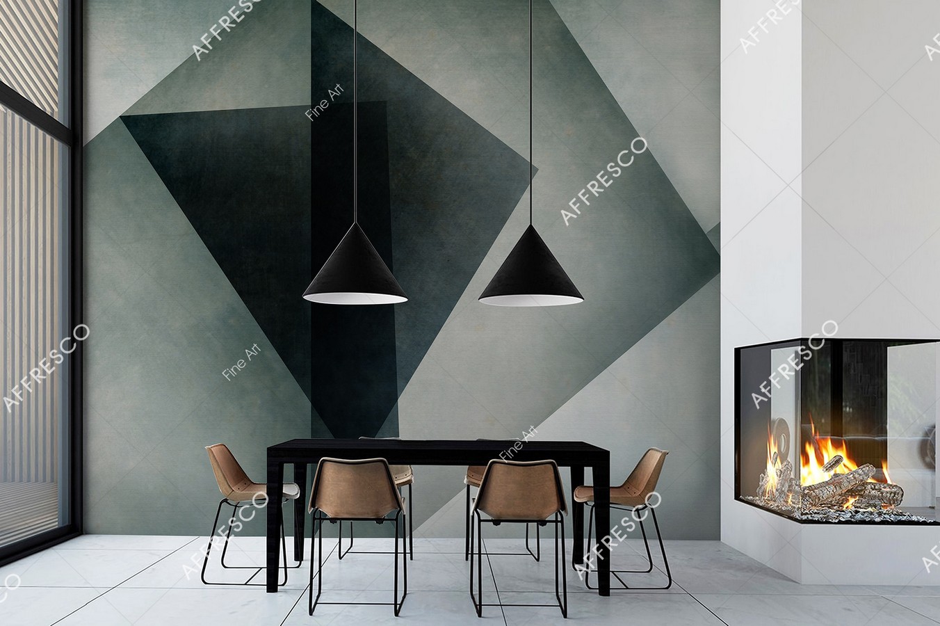 Панно Affresco Fine Art RE812-COL1 2x2,68 м фото в интерьере