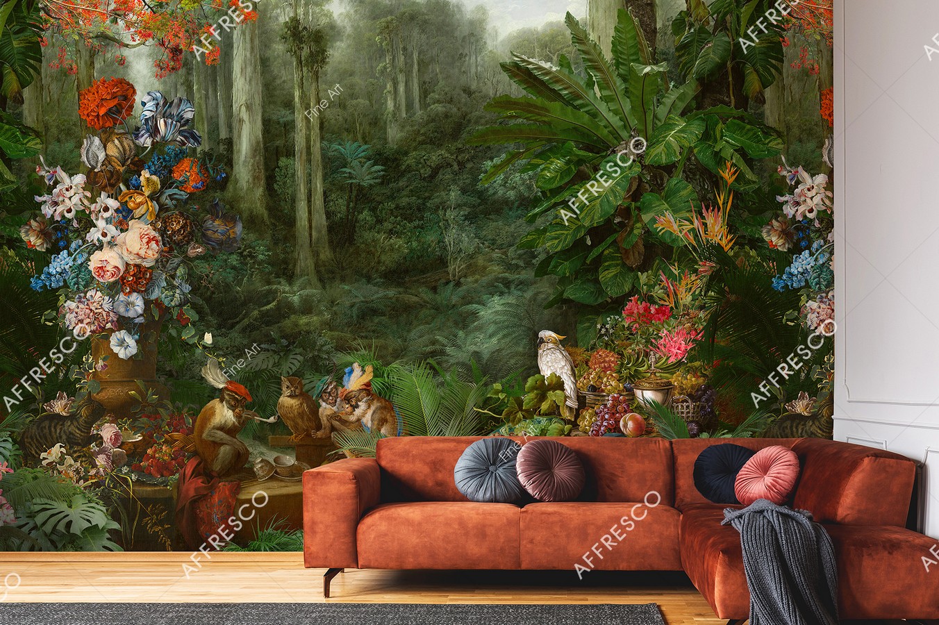 Панно Affresco Fine Art RE912-COL1 2x2,68 м фото в интерьере