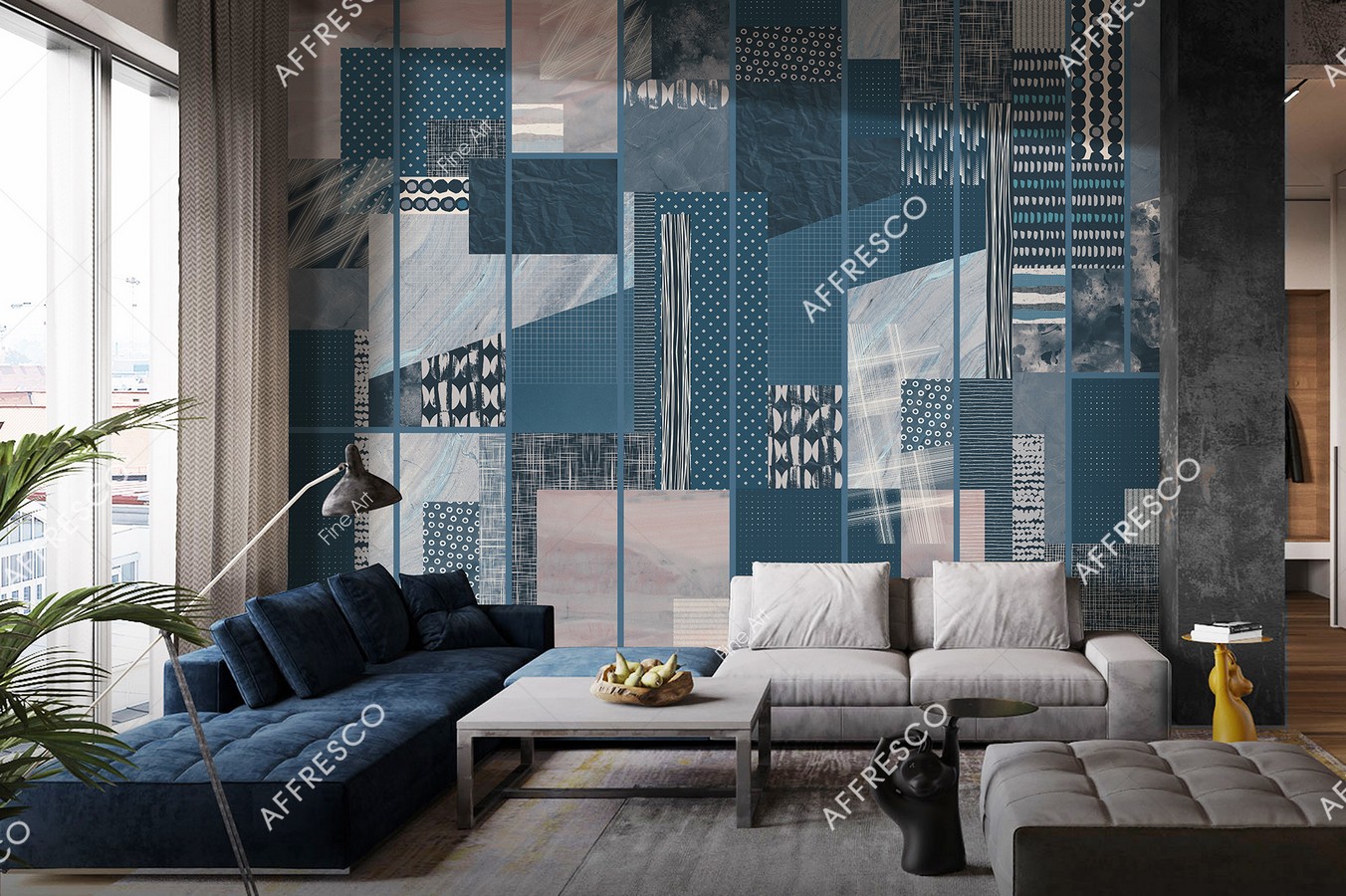 Панно Affresco Fine Art RE880-COL3 2x2,68 м фото в интерьере