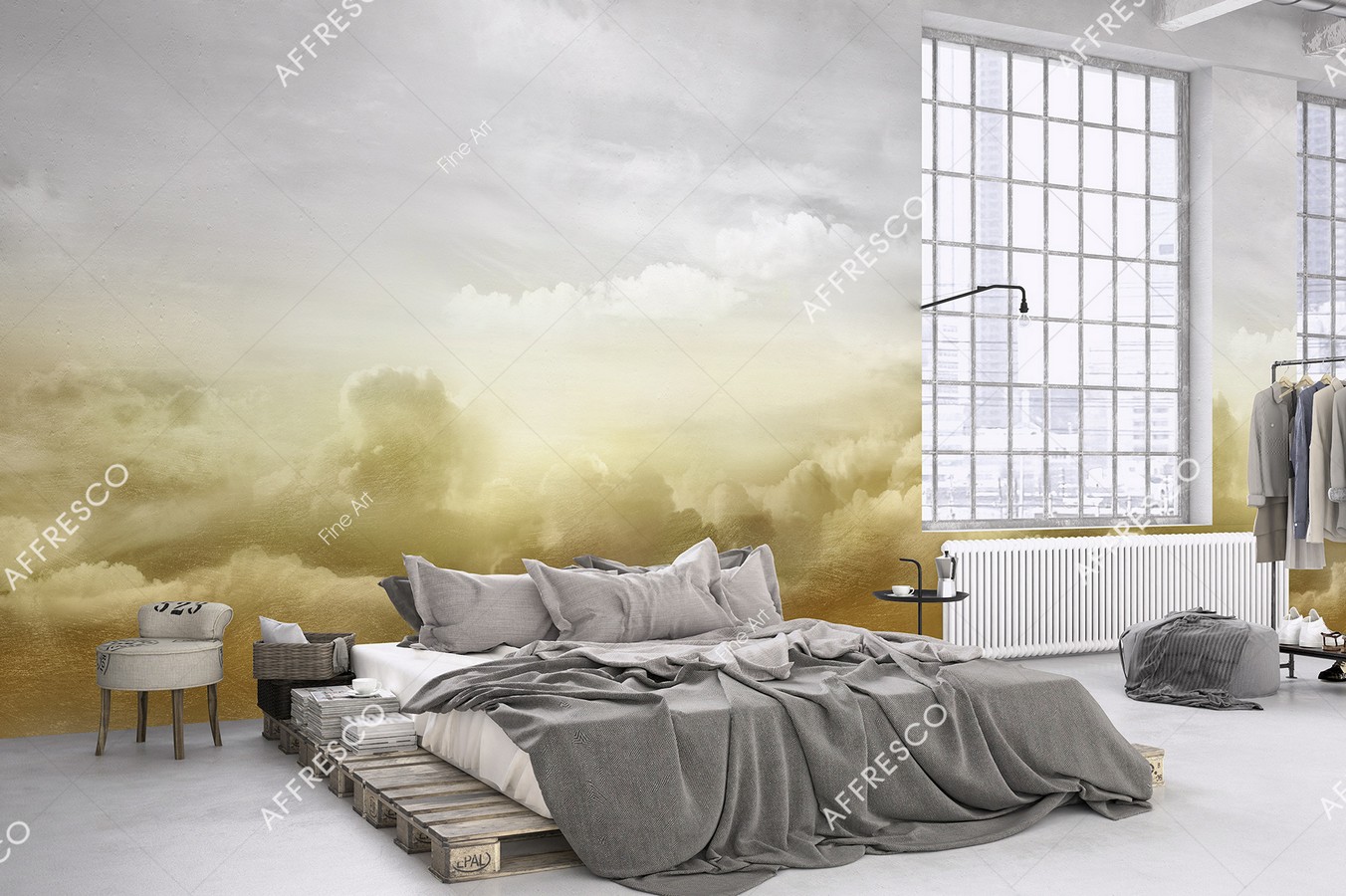 Панно Affresco Fine Art RE901-COL1 2x2,68 м фото в интерьере