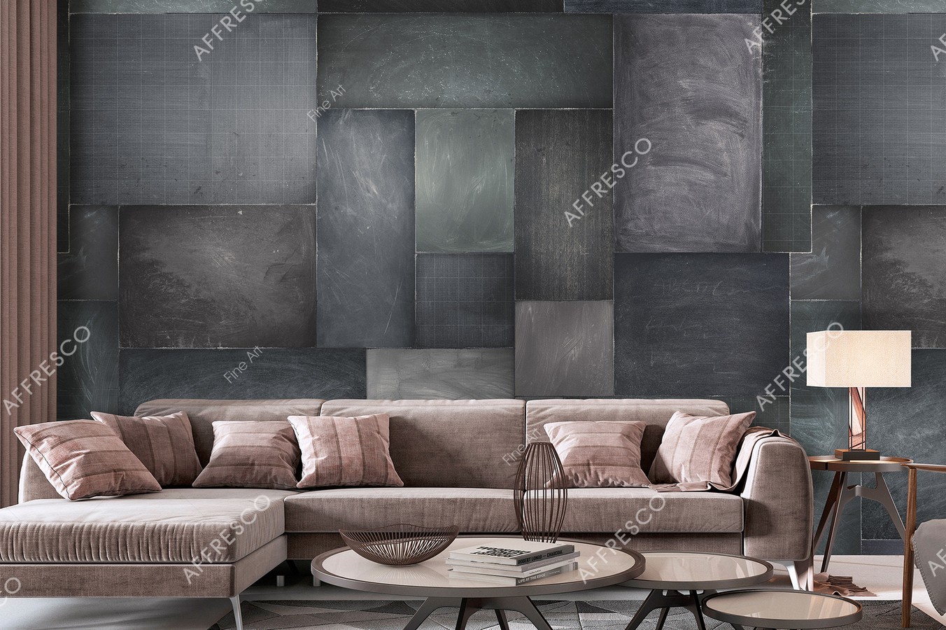 Панно Affresco Fine Art RE903-COL1 2x2,68 м фото в интерьере