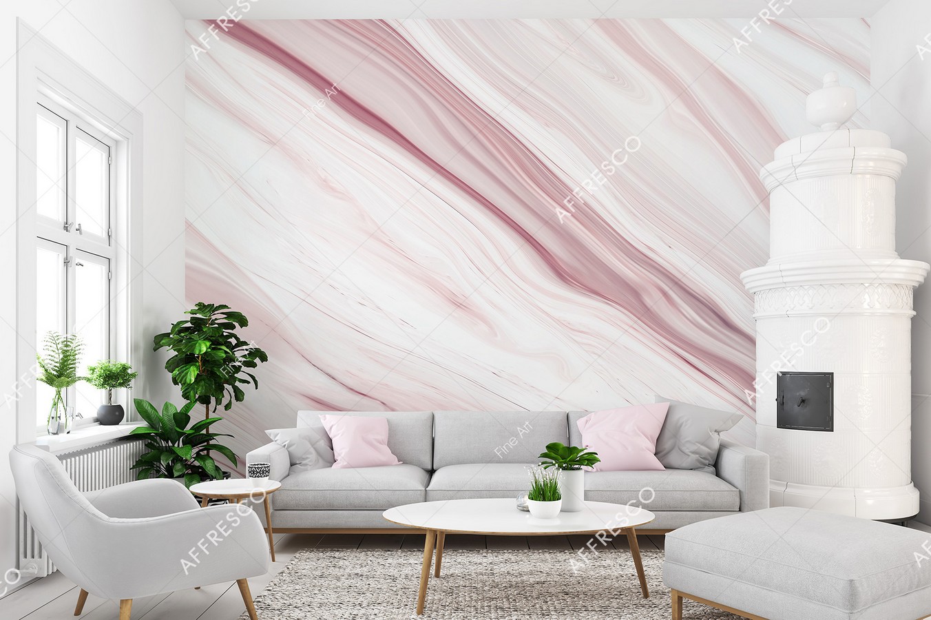 Панно Affresco Fine Art RE813-COL3 2x2,68 м фото в интерьере