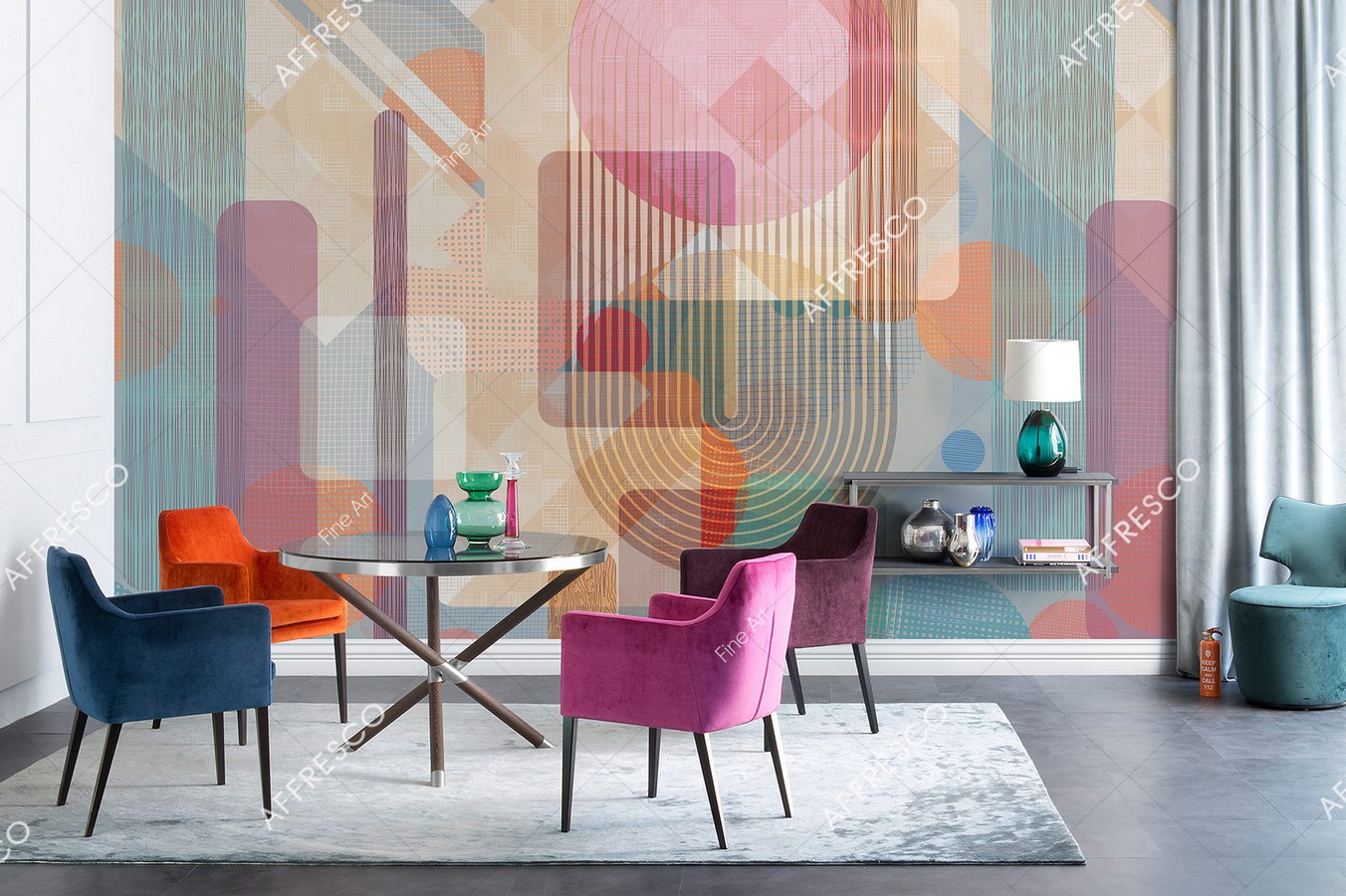 Панно Affresco Fine Art RE906-COL1 2x2,68 м фото в интерьере