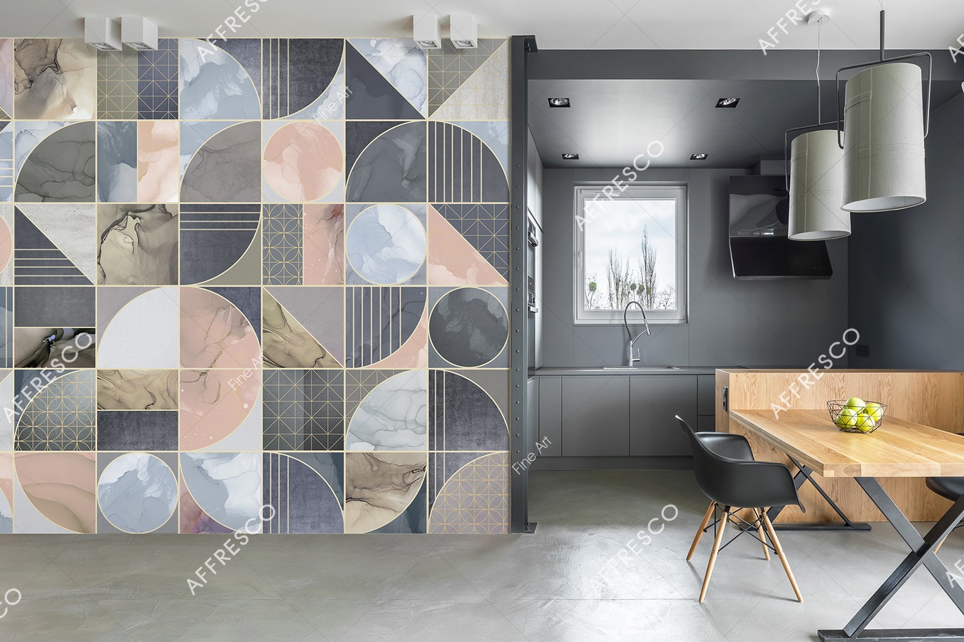 Панно Affresco Fine Art RE939-COL1 2x2,68 м фото в интерьере