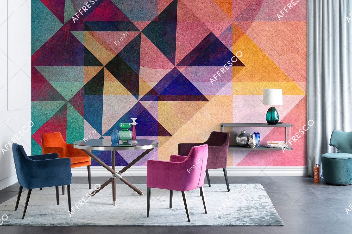 Панно Affresco Fine Art RE809-COL1 2x2,68 м фото в интерьере