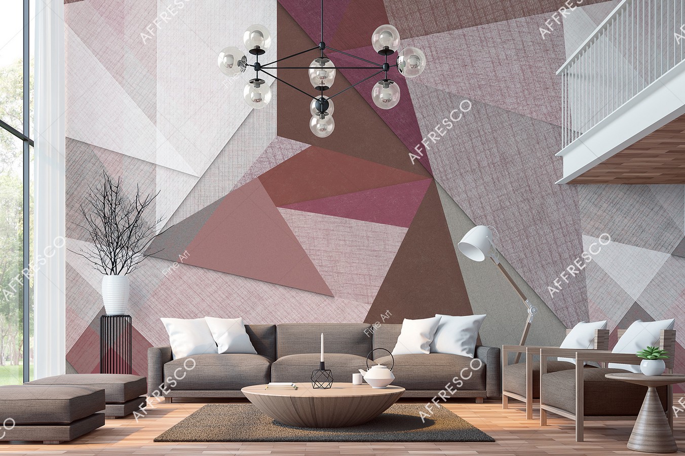 Панно Affresco Fine Art RE867-COL4 2x2,68 м фото в интерьере