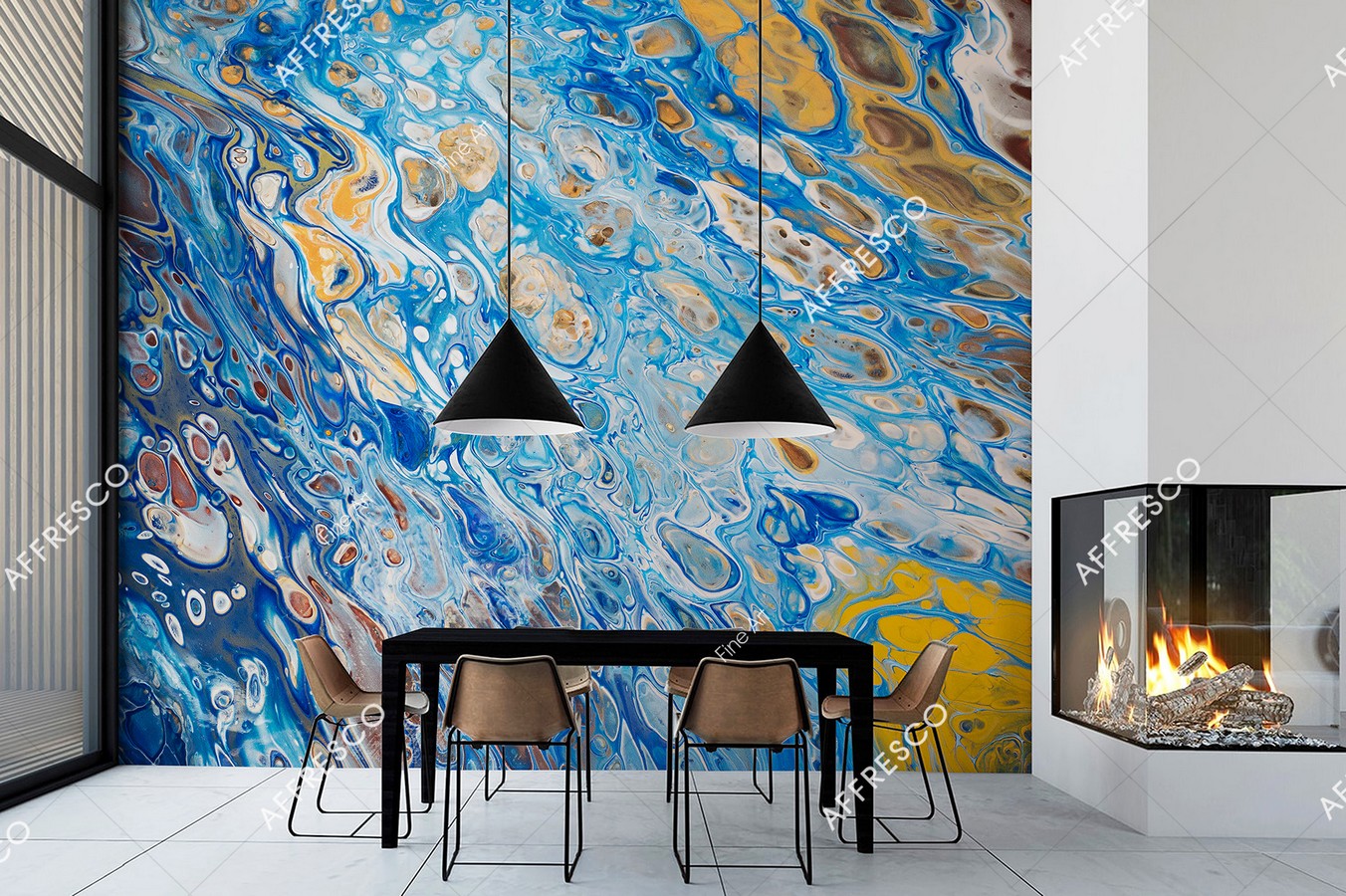 Панно Affresco Fine Art RE828-COL1 2x2,01 м фото в интерьере