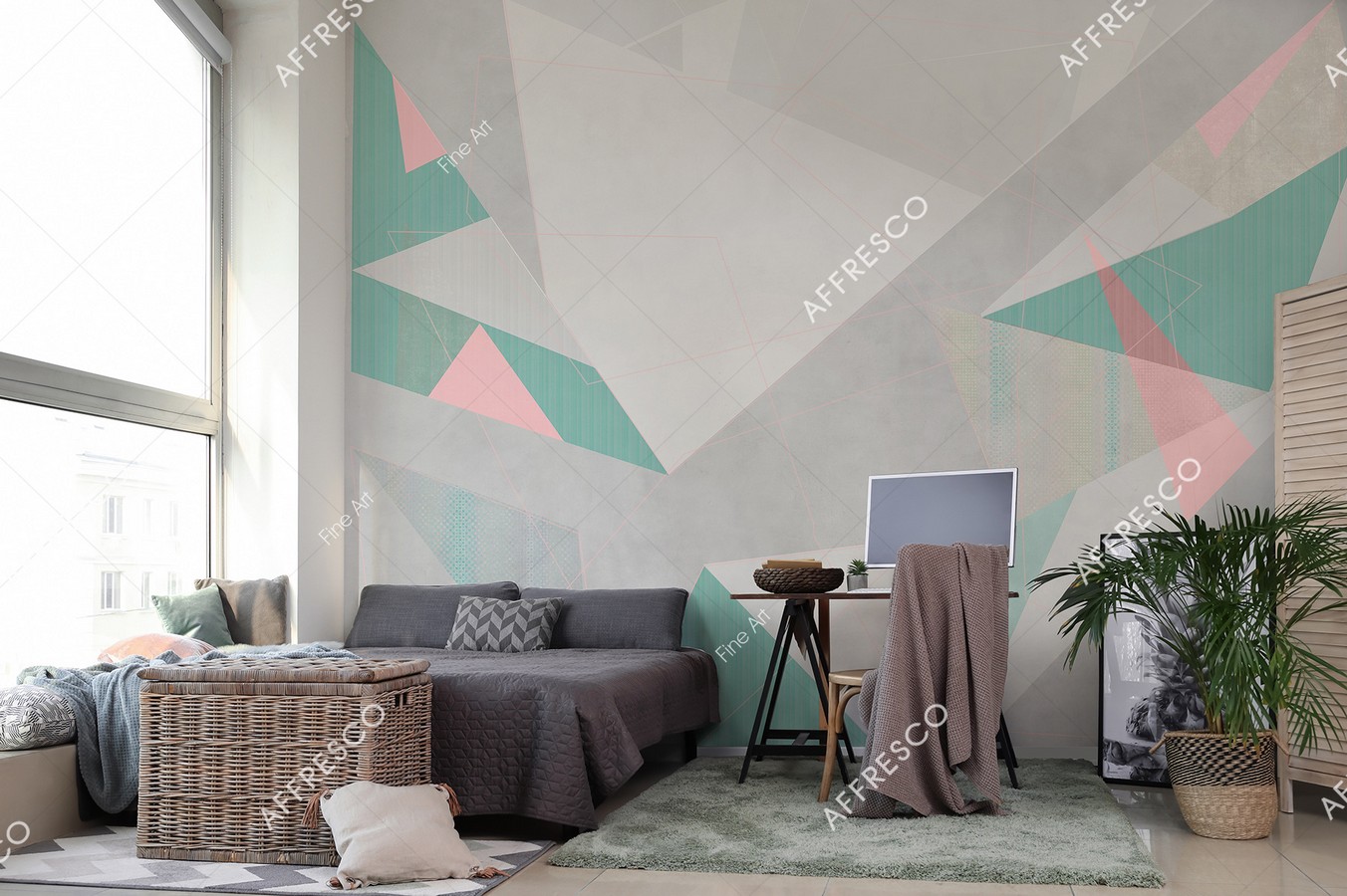 Панно Affresco Fine Art RE900-COL1 2x2,68 м фото в интерьере