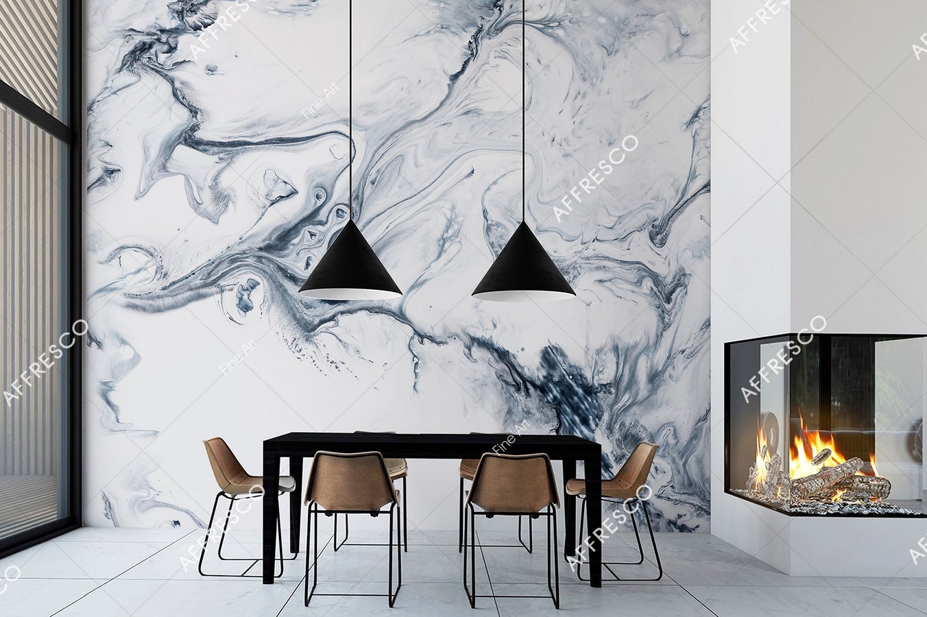 Панно Affresco Fine Art RE806-COL1 2x2,68 м фото в интерьере