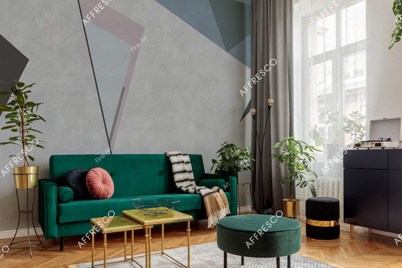 Панно Affresco Fine Art RE842-COL3 2x2,68 м фото в интерьере