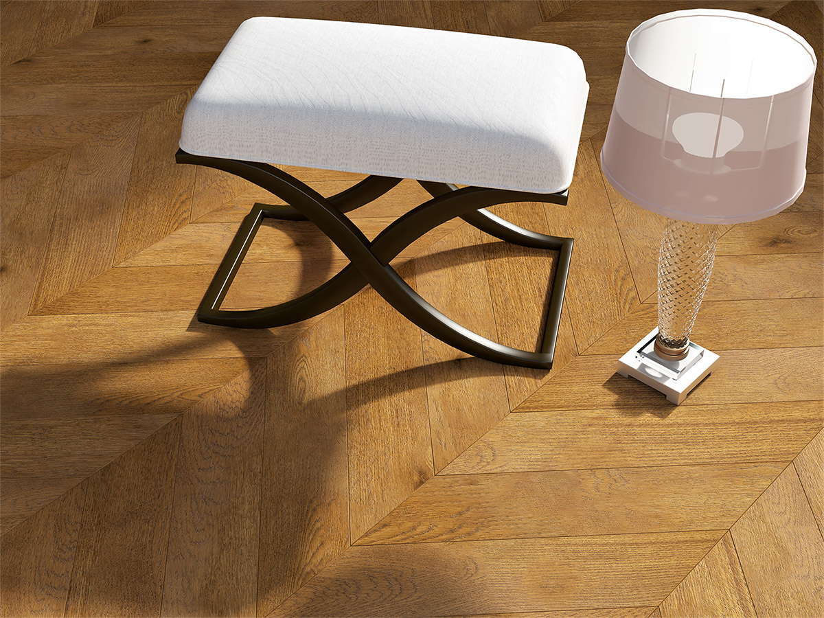 Инженерная доска Gran Parte Дуб Канелла Canella 005 прайм-селект французская елка 460×110×15 фото в интерьере