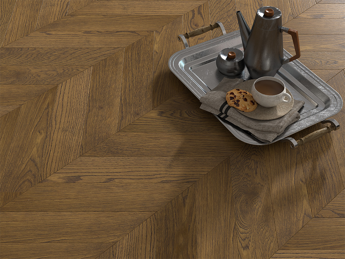 Инженерная доска Gran Parte Дуб Пинолли Pinolli 006 прайм-селект французская елка 460×110×15 фото в интерьере