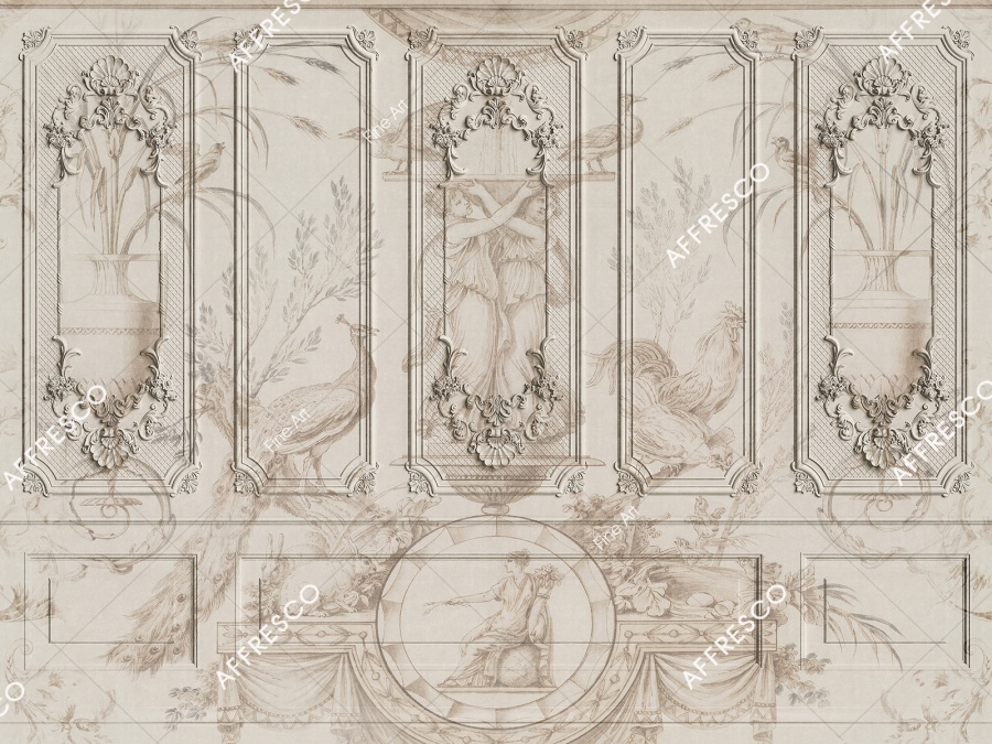 Панно Affresco Fine Art RE864-COL1 2x2,68 м