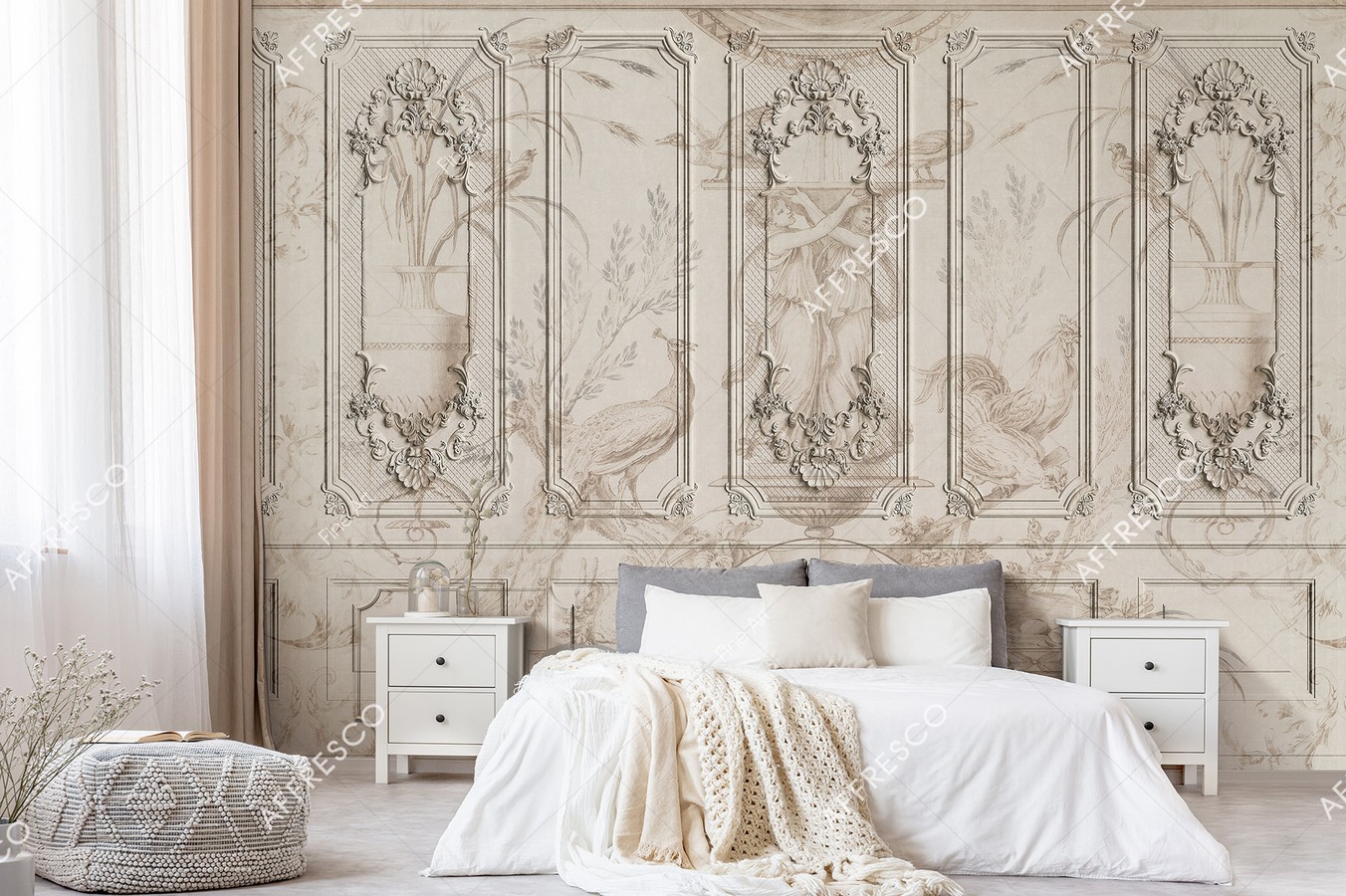 Панно Affresco Fine Art RE864-COL1 2x2,68 м фото в интерьере