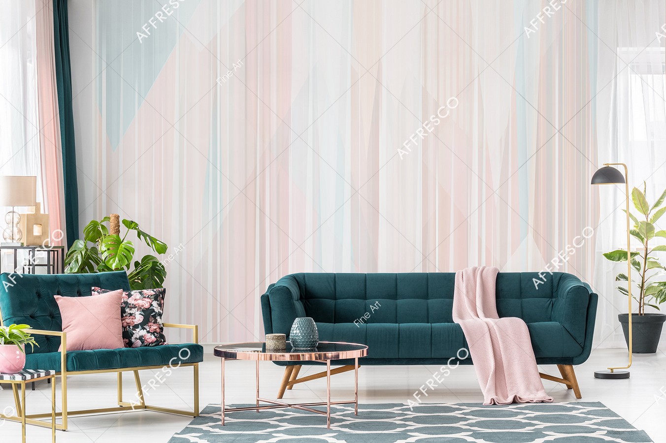 Панно Affresco Fine Art RE930-COL1 2x2,68 м фото в интерьере