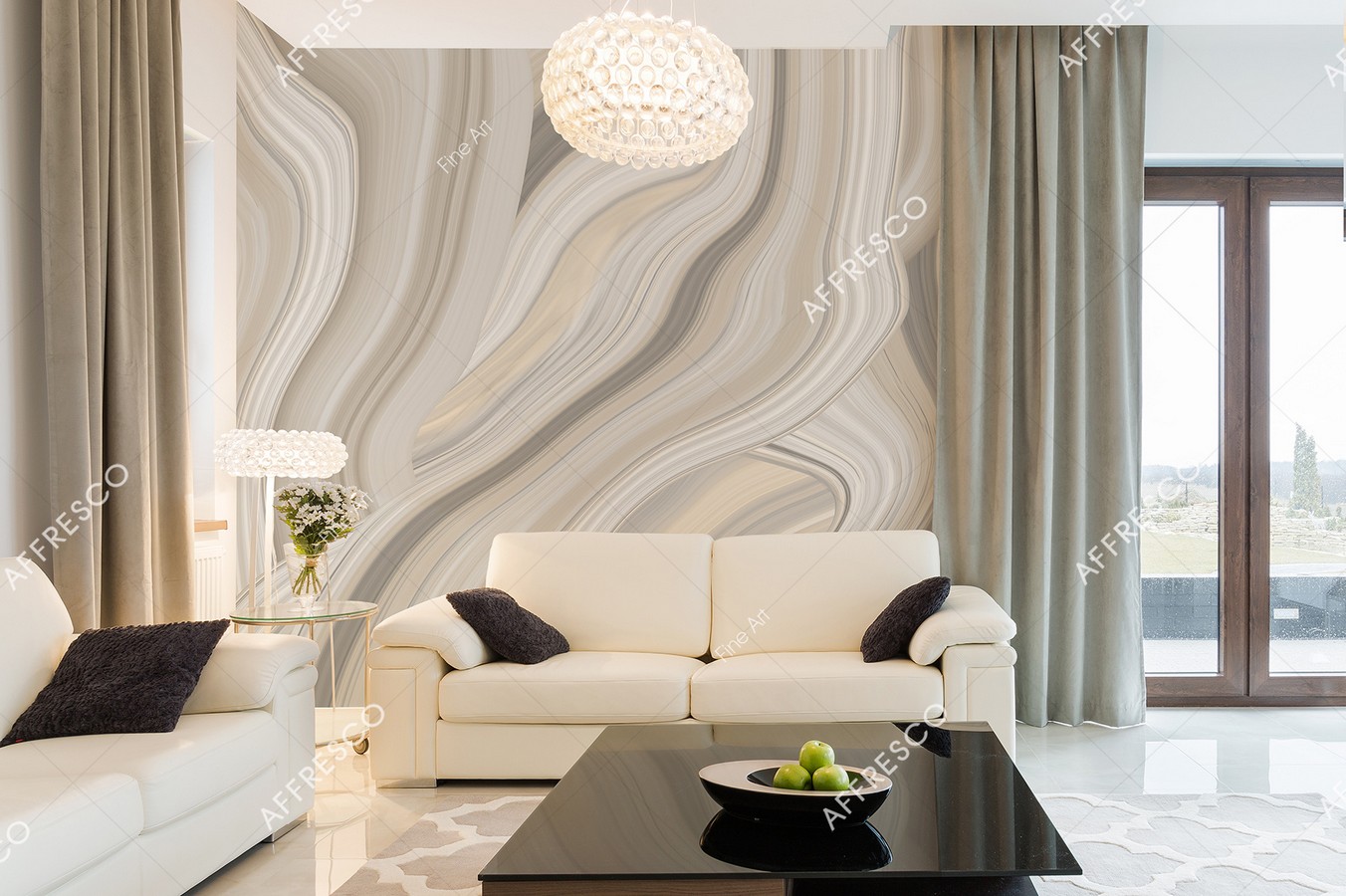 Панно Affresco Fine Art RE920-COL3 2x2,68 м фото в интерьере