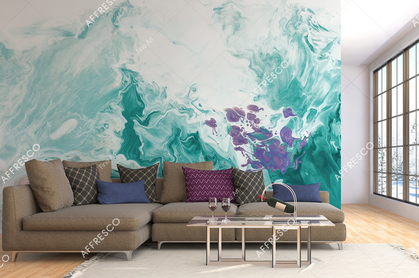 Панно Affresco Fine Art RE814-COL2 2x2,68 м фото в интерьере