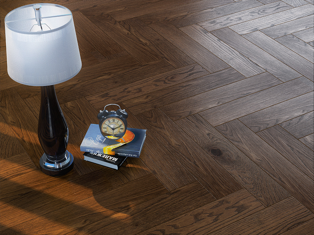 Инженерная доска Gran Parte Дуб Робуста Robusta 010 натур-классик венгерская елка 600×150×15 фото в интерьере