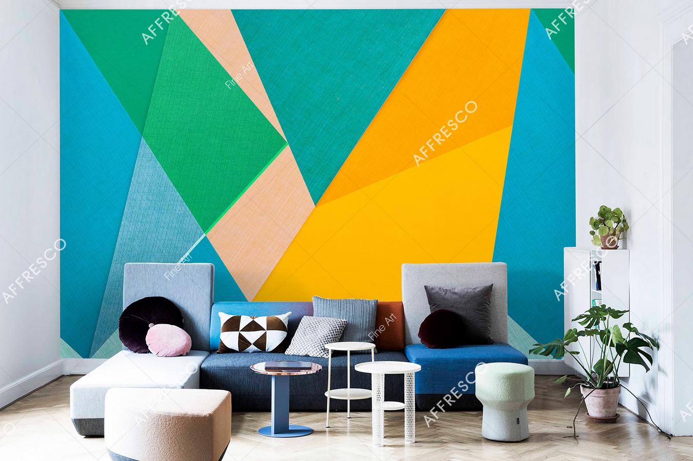 Панно Affresco Fine Art RE866-COL1 2x2,68 м фото в интерьере