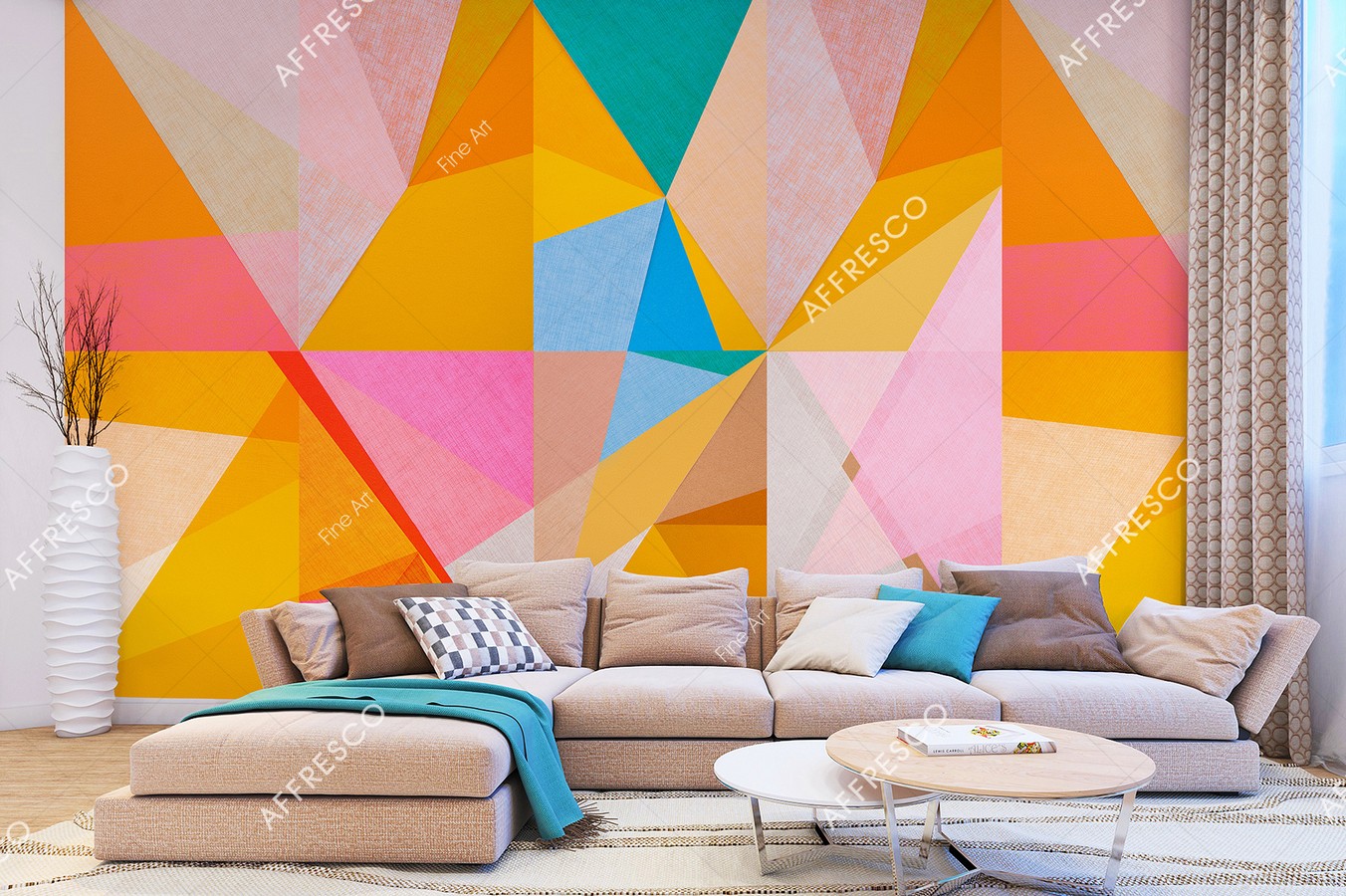 Панно Affresco Fine Art RE857-COL1 2x2,68 м фото в интерьере