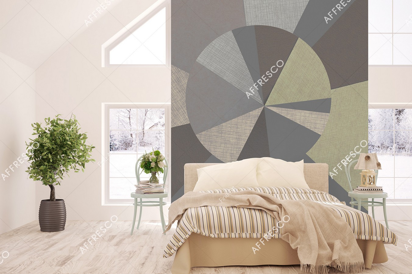 Панно Affresco Fine Art RE816-COL2 2x2,01 м фото в интерьере