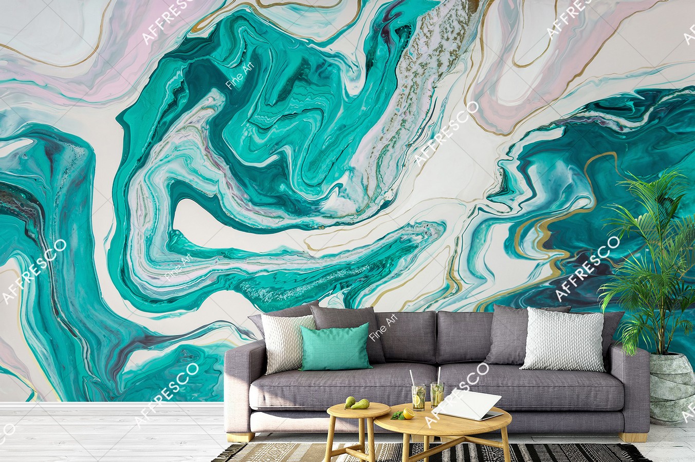 Панно Affresco Fine Art RE830-COL1 2x3,35 м фото в интерьере