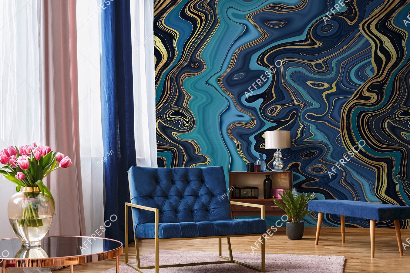 Панно Affresco Fine Art RE869-COL1 2x2,01 м фото в интерьере