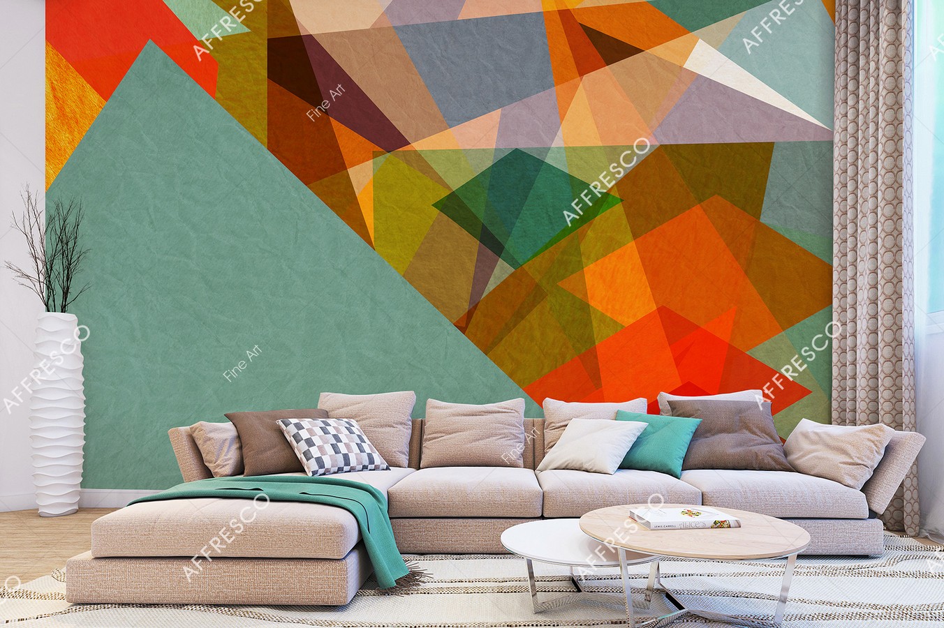 Панно Affresco Fine Art RE841-COL1 2x2,68 м фото в интерьере