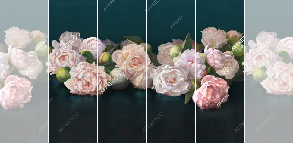 Панно Affresco Wallpaper Part 1 Peonies AB48-COL2 2x2,68 м
