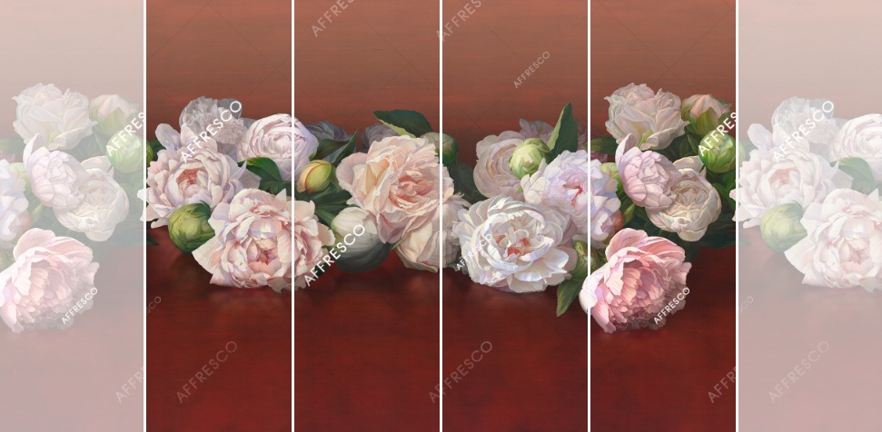 Панно Affresco Wallpaper Part 1 Peonies AB48-COL4 2x2,68 м