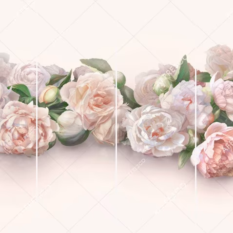 Панно Affresco Wallpaper Part 1 Peonies AB48-COL6 2x2,68 м